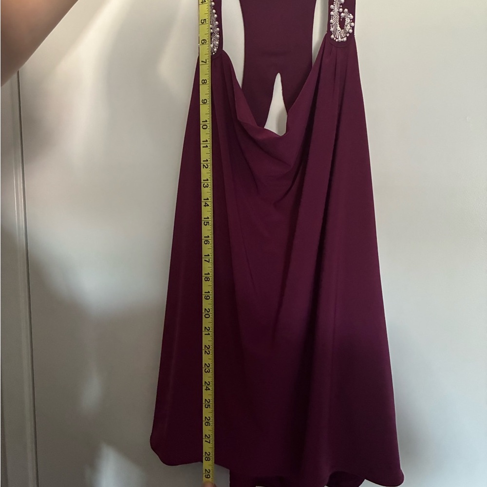 White House Black Market Rich Burgundy Elegant top - Picture 6 of 9